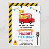 themauitnodiging voor het verjaardagsthema van de  kaart (Voorkant / Achterkant)