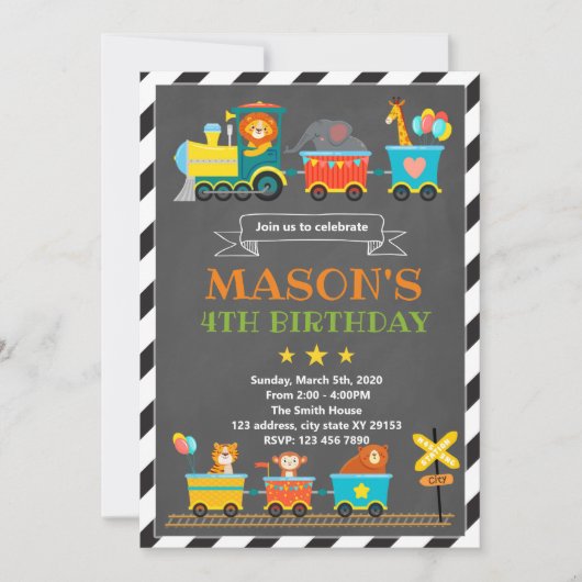 themauitnodiging voor het verjaringsterrein van de kaart (Voorkant)