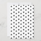 themauitnodiging voor het vieren van een hondje kaart (Achterkant)