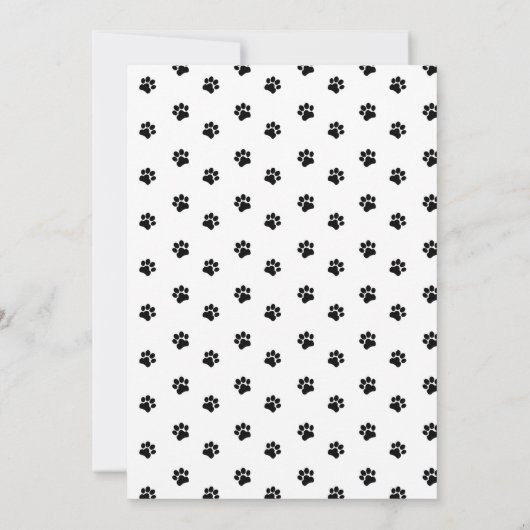 themauitnodiging voor het vieren van een hondje kaart (Achterkant)