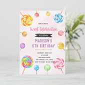 themauitnodiging voor snoep kaart (Staand voorkant)