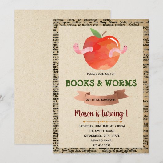 themauitnodiging voor spoedboeken kaart (Voorkant / Achterkant)