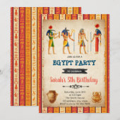 Themauitnodiging voor verjaardagsfeest kaart (Voorkant / Achterkant)