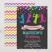 themauitnodiging voor verjaardagsfeest kaart (Voorkant / Achterkant)