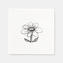 theme napkins for her with daisy servet