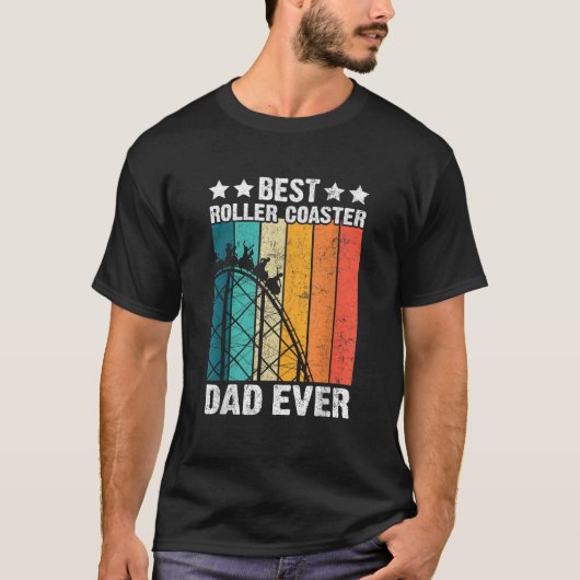Theme Park Vaderdag Beste Roller Onderzetter Dad E T-shirt (Voorkant)
