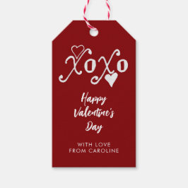 -Theme Valentijn XXOO Handgeschreven Cadeaulabel