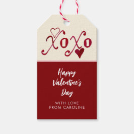 -Theme Valentijn XXOO Handgeschreven Cadeaulabel