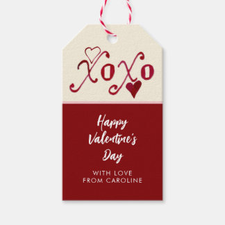 -Theme Valentijn XXOO Handgeschreven Cadeaulabel