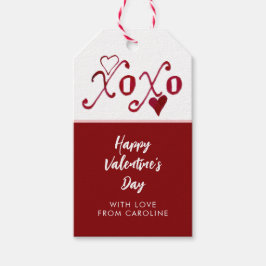 -Theme Valentijn XXOO Handgeschreven Cadeaulabel