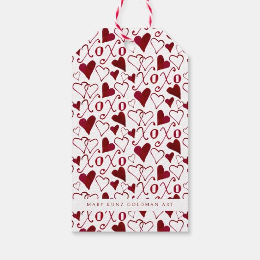 -Theme Valentijn XXOO Handgeschreven Cadeaulabel (Achterkant)