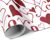 -Theme Valentijn XXOO Rode Inkt Kalligrafie Cadeaupapier (Rol Hoek)