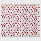 -Theme Valentijn XXOO Rode Inkt Kalligrafie Cadeaupapier (Vlak)