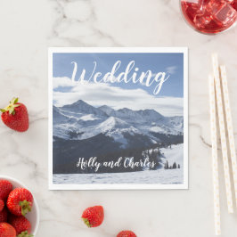 Theme Wedding Snowy Mountains Servet