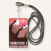 Themestock X "Backstage Pass"-badge Badge (Voorkant met draagriem)