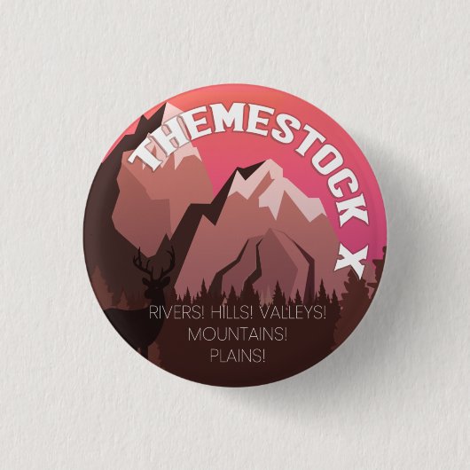 Themestock X-toets Ronde Button 3,2 Cm (Voorkant)