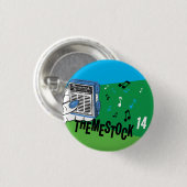 Themestock XIV Dames T-shirt Ronde Button 3,2 Cm (Voorkant /achterkant)