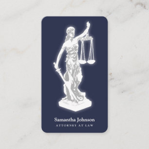 Themis Blauw van de Middernacht van de Advocaat Visitekaartje