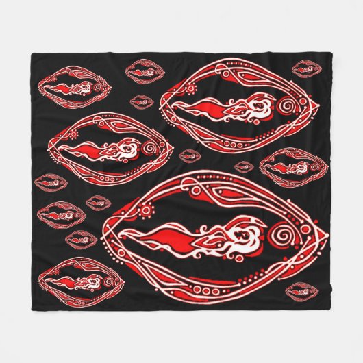 Themis Goddess Yoni Fleece Deken (Voorkant (Horizontaal))