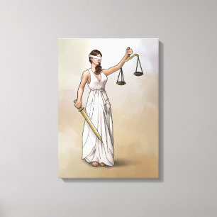 Themis - Lady Justice Canvas Afdruk