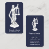 Themis sculptuur | Openbaar aanklager bij Law Midn Visitekaartje (Voorkant / Achterkant)