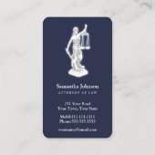 Themis sculptuur | Openbaar aanklager bij Law Midn Visitekaartje (Achterkant)