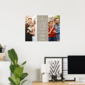 Then And Now 2 Foto 30e Verjaardag Welkomstbord Poster (Thuiskantoor)