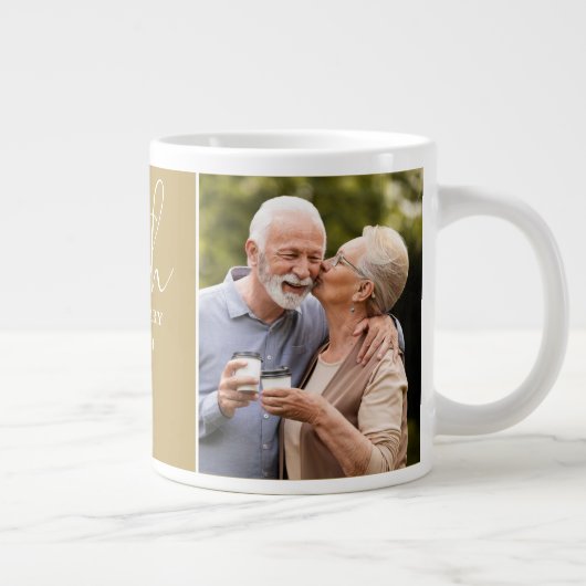 Then And Now 2 Foto 50ste Huwelijksverjaardag Grote Koffiekop (Rechts)