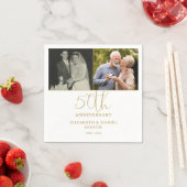 Then And Now 2 Foto 50ste Huwelijksverjaardag Servet (Insitu)