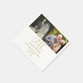 Then And Now 2 Foto 50ste Huwelijksverjaardag Servet (Hoek)