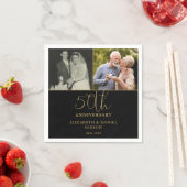Then And Now 2 Foto 50ste Huwelijksverjaardag Servet (Insitu)