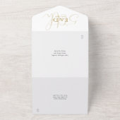 Then And Now 2 Foto 50ste trouwdag goud All In One Uitnodiging (Buitenkant)