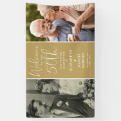 Then And Now 2 Foto 50ste Verjaardag Welkom Spandoek (Verticaal)