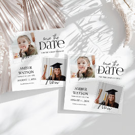 Then And Now | 2 Foto Afstuderen Save The Date