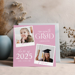 Then And Now | 2 Photo Graduation Announcement Aankondiging