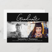 Then and Now high school Graduate photo Aankondiging (Voorkant / Achterkant)