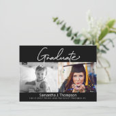 Then and Now high school Graduate photo Aankondiging (Staand voorkant)