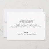 Then and Now high school Graduate photo Aankondiging (Achterkant)