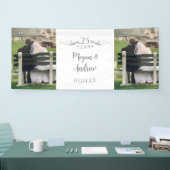 Then and Now Script 25e trouwjubileumfeest Spandoek (Beurs)