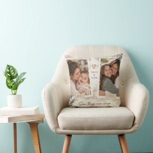 Then en Nu Moeder Dochter Foto Geschenk Deken Kussen
