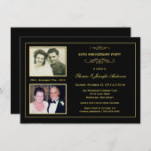 Then & Now 50ste gouden jubileum met 2 foto's Kaart (Voorkant / Achterkant)