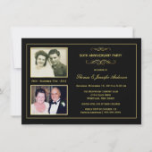 Then & Now 50ste gouden jubileum met 2 foto's Kaart (Voorkant)