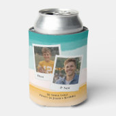 Then & Now Photo Birthday Can Cooler (Blikje Voorkant)