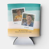Then & Now Photo Birthday Can Cooler (Voorkant)