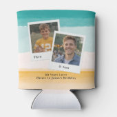 Then & Now Photo Birthday Can Cooler (Achterkant)