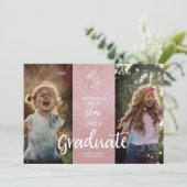 Then & Now  Rose Graduation Photo Metal Texture (Staand voorkant)