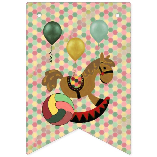 TheNursery BABY SHOWER voegt naam toe aan vlaggen Vlaggetjes (Eerste vlag)