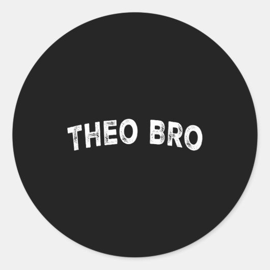 Theo Bro Ronde Sticker (Voorkant)
