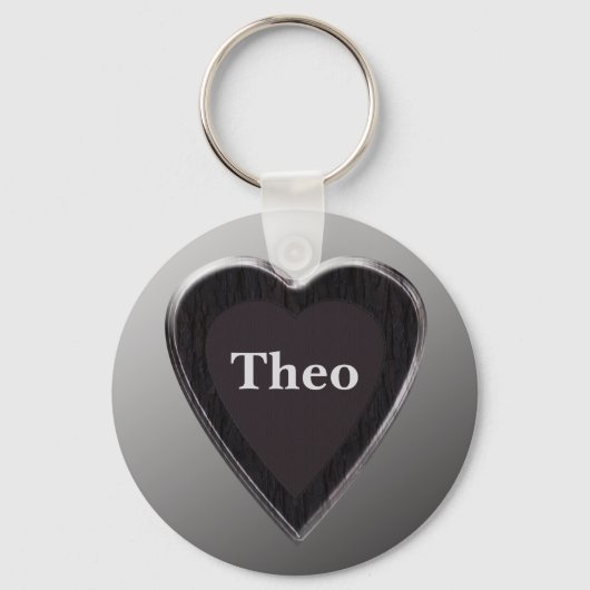 Theo Heart Keychain door 369 Mijn naam (Voorkant)