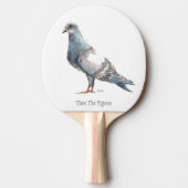 "Theo The Pigeon" Bird Ping Pong Paddle Tafeltennisbatje (Voorkant)
